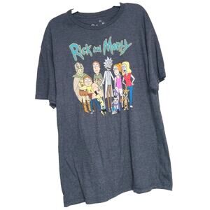 Rick and Morty Characters T-Shirt‎ Adult Swim Cartoon Network Men's XL
